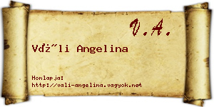 Váli Angelina névjegykártya